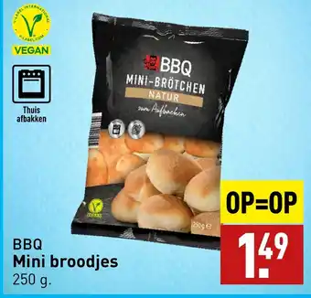 ALDI BBQ Mini broodjes 250g aanbieding