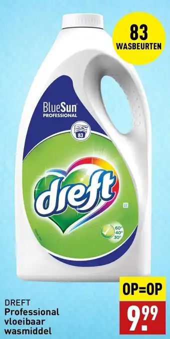 ALDI DREFT Professional vloeibaar wasmiddel aanbieding
