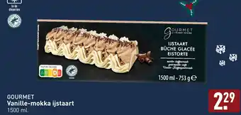 ALDI GOURMET Vanille mokka ijstaart 1500 ml aanbieding