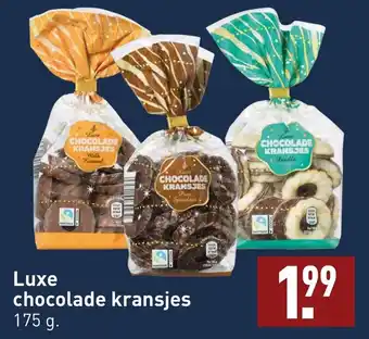 ALDI Luxe chocolade kransjes 175 g aanbieding