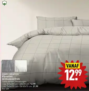 ALDI HOME CREATION Flanellen dekbedovertrek aanbieding