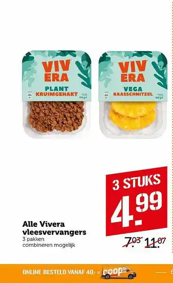 Coop Alle Vivera vleesvervangers aanbieding