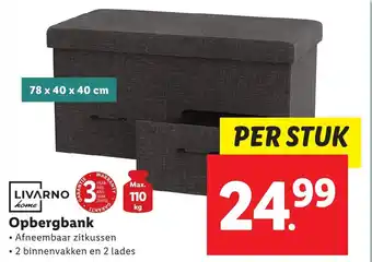 Lidl LIVARNO home Opbergbank aanbieding