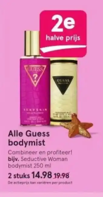 Etos Alle Guess bodymist aanbieding