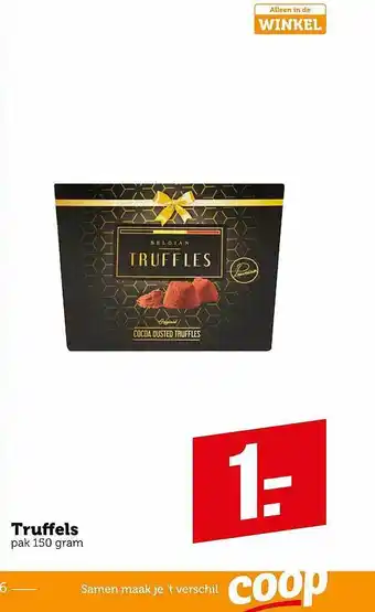 Coop Truffels 150 gram aanbieding