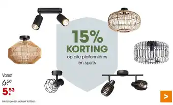 Kwantum alle plafonnières en spots aanbieding