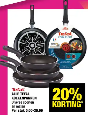 Big Bazar Tefal ALLE TEFAL KOEKENPANNEN aanbieding