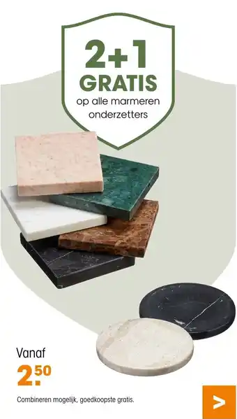 Kwantum alle marmeren onderzetters aanbieding