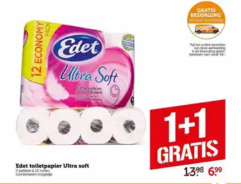 Coop Edet toiletpapier Ultra soft aanbieding