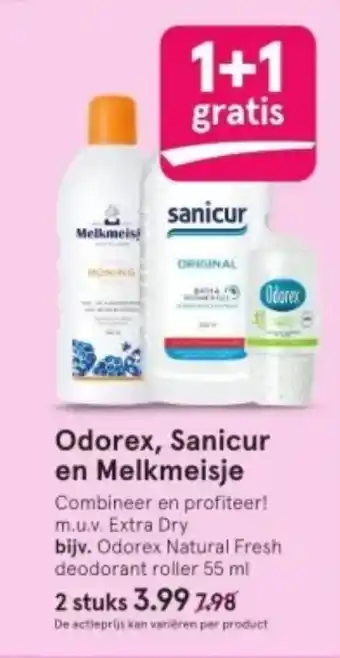 Etos Odorex, Sanicur en Melkmeisje aanbieding