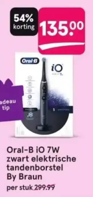 Etos Oral-B IO 7W zwart elektrische tandenborstel By Braun aanbieding