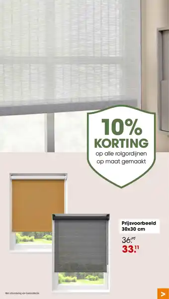 Kwantum alle rolgordijnen op maat gemaakt aanbieding