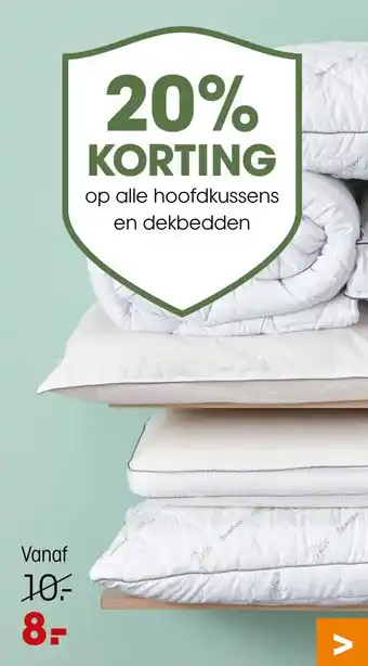 Kwantum alle hoofdkussens en dekbedden aanbieding