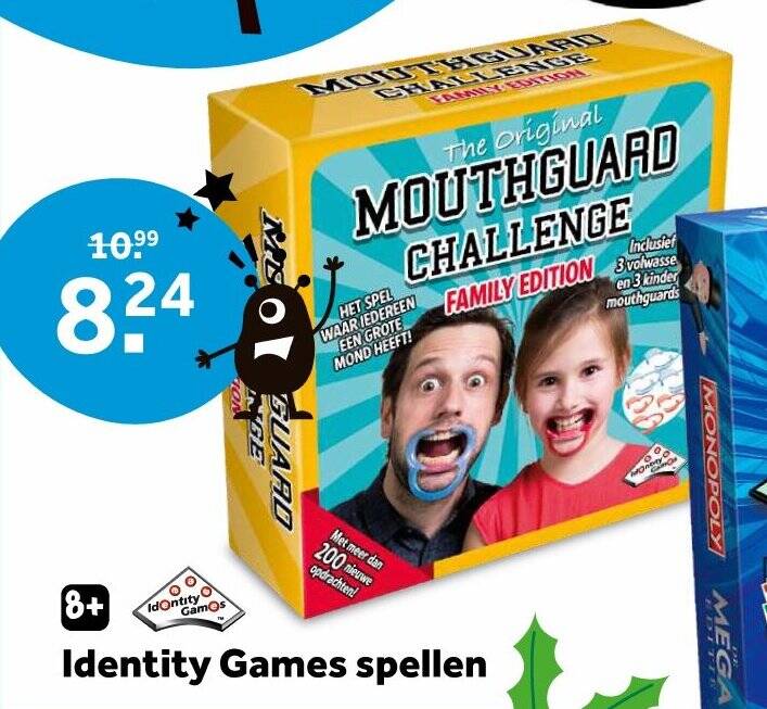 Identity Games spellen MOUTHGUARD CHALLENGE FAMILY EDITION aanbieding