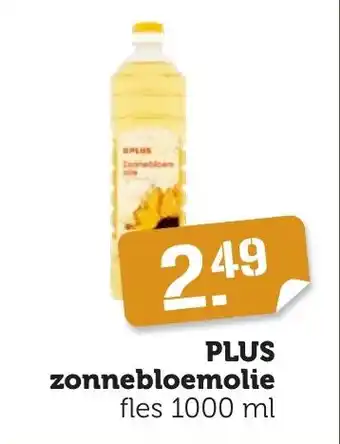 Coop PLUS zonnebloemolie fles 1000 ml aanbieding