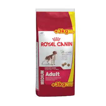 Zooplus 15 +3kg gratis medium adult royal canin hondenvoer aanbieding