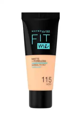 Amazon Maybelline new york - fit me matte + poreless foundation - 115 ivory - medium dekkende foundation me aanbieding