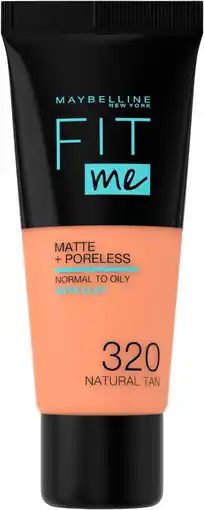Amazon Maybelline new york - fit me matte + poreless foundation - 320 natural tan - medium dekkende foundat aanbieding