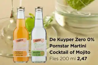 Jumbo De Kuyper Zero 0% Pornstar Martini Cocktail of Mojito Fles 200 ml aanbieding