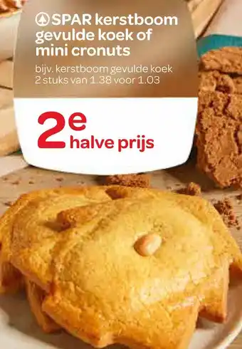 Spar Spar kerstboom gevulde koek of mini cronuts aanbieding