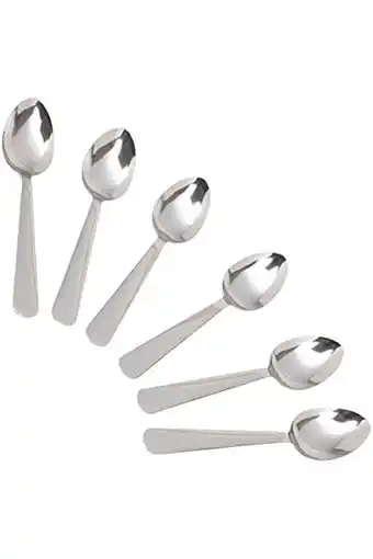 Amazon Kitchencraft roestvrijstalen theelepels, 14 centimeter, set van 6, zilver aanbieding