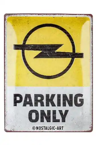Amazon Nostalgic-art metalen retro bord, opel – parking only – geschenkidee voor autoliefhebbers, van metaal, vintage ontwerp voor d aanbieding