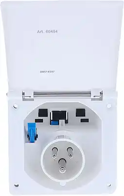 Amazon As - schwabe cee-caravan-einspeisungsstecker – 230 v / 16 a outdoor anbau-stecker mit klappdeckel – 3-poliger stecker für woh aanbieding
