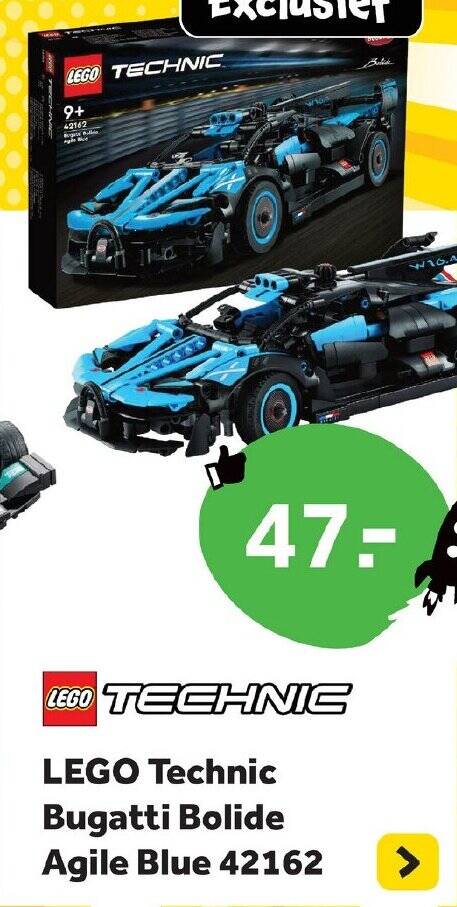 LEGO Technic Bugatti Bolide Agile Blue 42162 aanbieding bij Intertoys