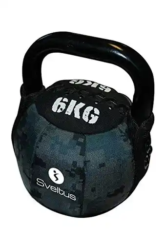 Amazon Sveltus soft kettlebell 6 kg zwart krachttraining spiertraining gewichten aanbieding