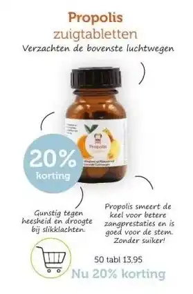 De Rode Pilaren Propolis zuigtabletten aanbieding