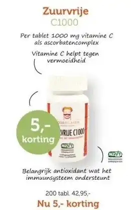 De Rode Pilaren Zuurvrije c1000 aanbieding