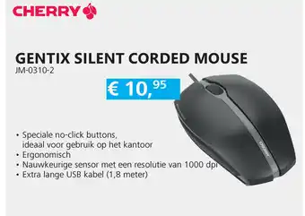 Informatique Cherry Gentix Silent Corded Mouse aanbieding