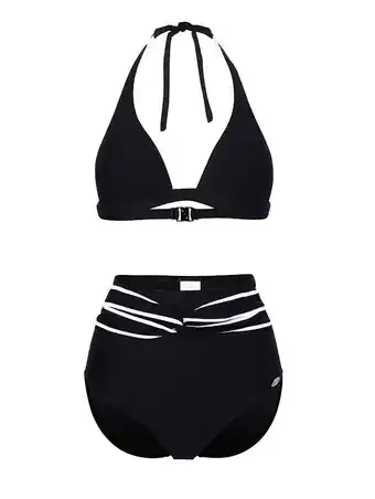 Klingel Bikini in aantrekkelijke wafellook sunflair zwart aanbieding