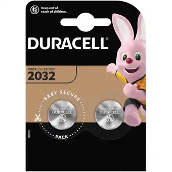 Conrad Duracell elektro 2032 cr2032 knoopcel lithium 3 v 220 mah 2 stuk(s) aanbieding