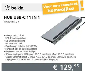 Informatique belkin Hub Usb-C 11 In 1 aanbieding