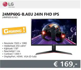 Informatique Lg 24mp60g-B.Aeu 24in Fhd Ips aanbieding