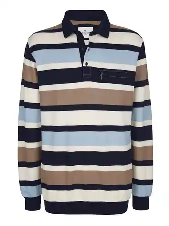 Klingel Sweatshirt met ritszak roger kent blauw/bruin aanbieding