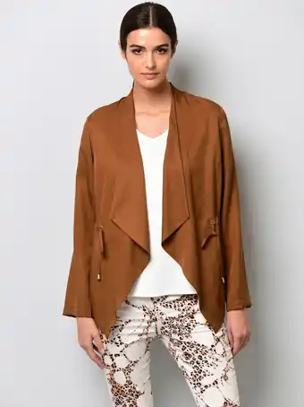 Klingel Blazer zonder sluiting alba moda cognac aanbieding