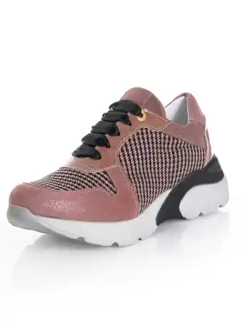 Klingel Sneaker met pepita-inzet alba moda roze aanbieding