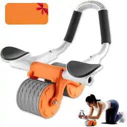 Amazon Buikroller, ab roller, buiktrainer met elleboogondersteuning, met automatische rebound, buikspiertrainer met kniemat voor man aanbieding