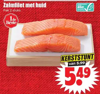 Dirk Zalmfilet met huid aanbieding