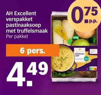 Albert Heijn AH Excellent verspakket pastinaaksoep met truffelsmaak aanbieding