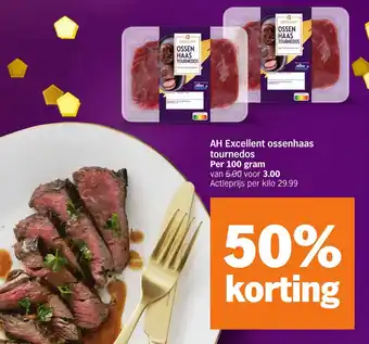 Albert Heijn AH Excellent ossenhaas tournedos 100g aanbieding