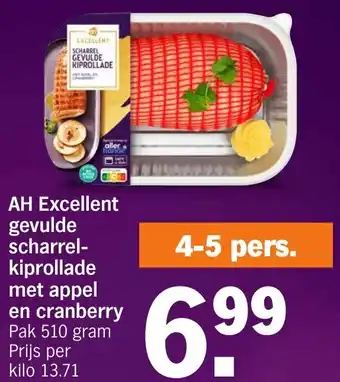 Albert Heijn AH Excellent gevulde scharrel-kiprollade met appel en cranberry aanbieding