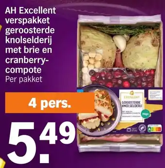 Albert Heijn AH Excellent verspakket geroosterde knolselderij met brie en cranberry-compote aanbieding