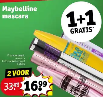 Kruidvat Maybelline mascara aanbieding