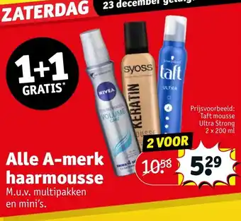 Kruidvat Alle A-merk haarmousse aanbieding