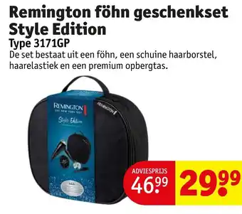 Kruidvat Remington föhn geschenkset Style Edition Type 3171GP aanbieding