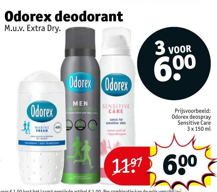 Odorex deodorant aanbieding bij Kruidvat