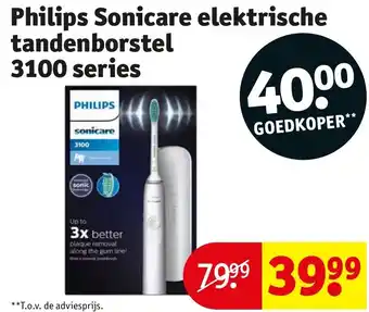 Kruidvat Philips Sonicare elektrische tandenborstel 3100 series aanbieding